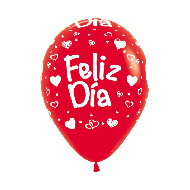 R-12 INF FELIZ DIA CORAZONES F ROJO