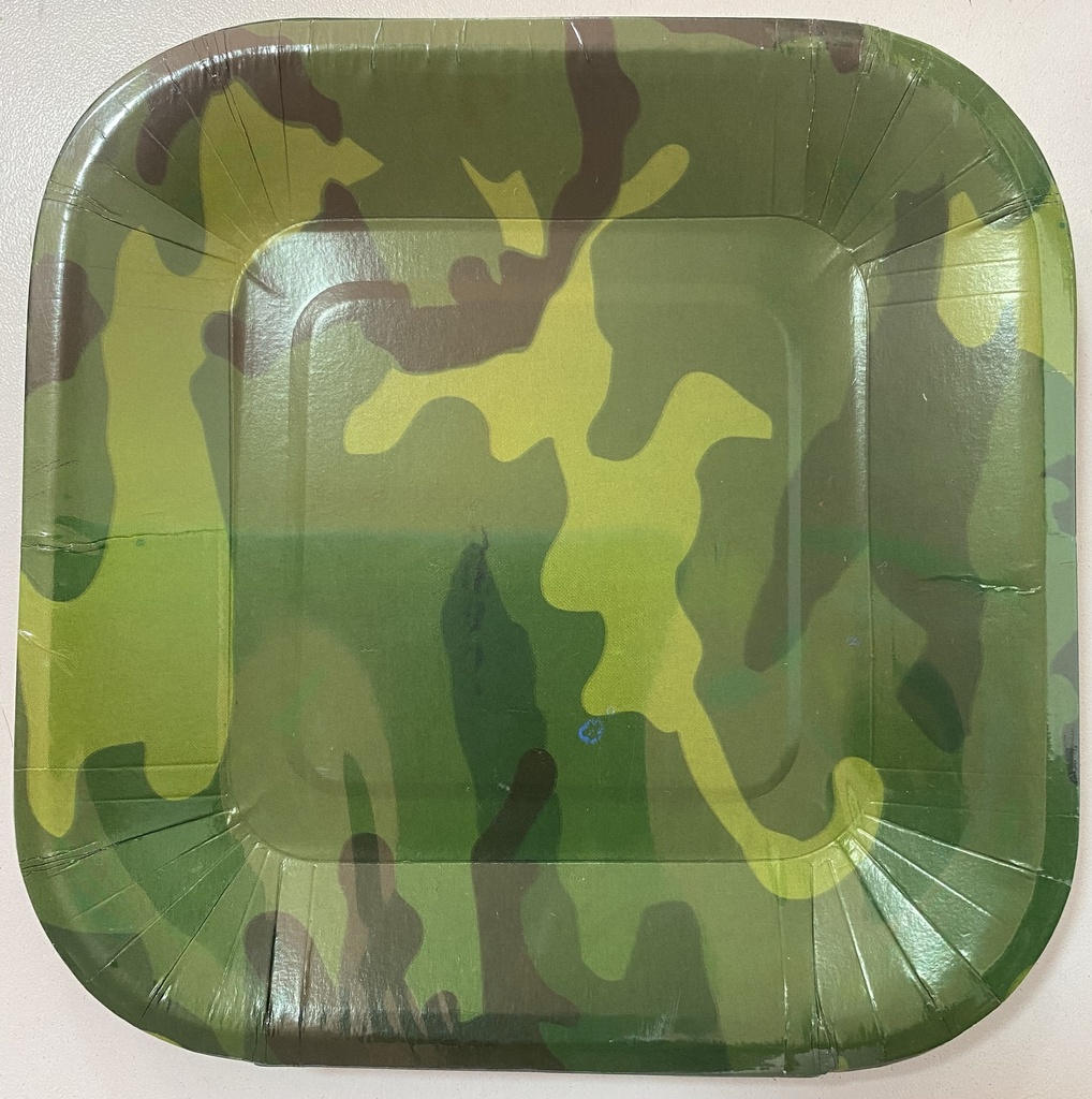 PLATO CUADRADO 7" MILITAR X 10