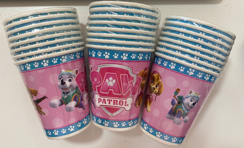 VASO PAPEL PAW PATROL NIÑA X 8 