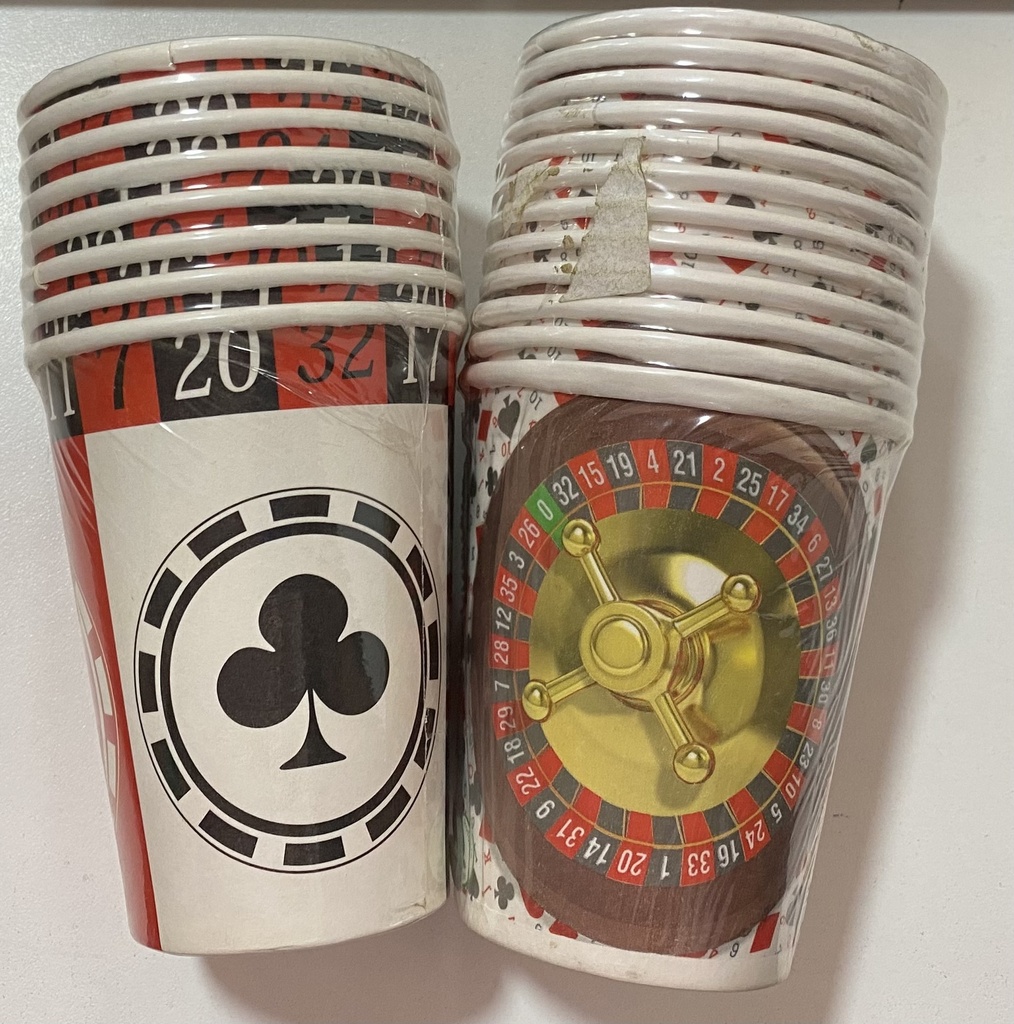 VASO PAPEL CASINO X 8