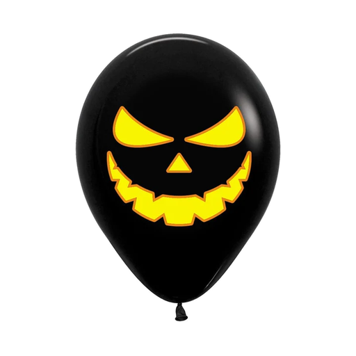 [GLOBOS] R-12 IMP CALABAZA LUZ F NEGRO