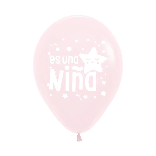 [GLOBOS] R-12 IMP ES UNA NIÑA EST PM ROSADO