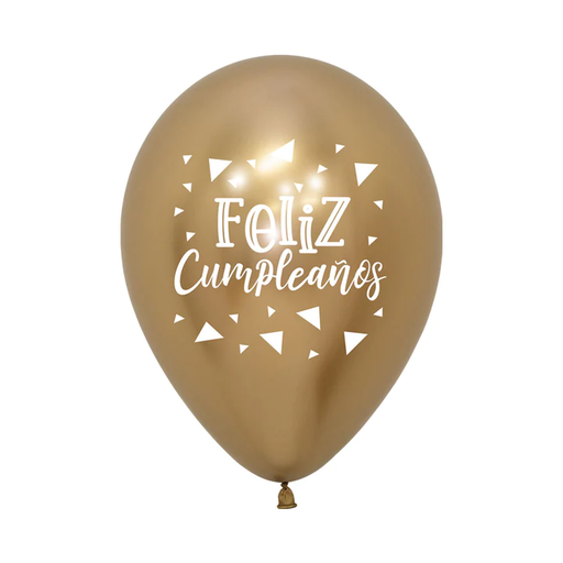 [GLOBOS] R-12 IMP FC TRIANGULOS R DORADO