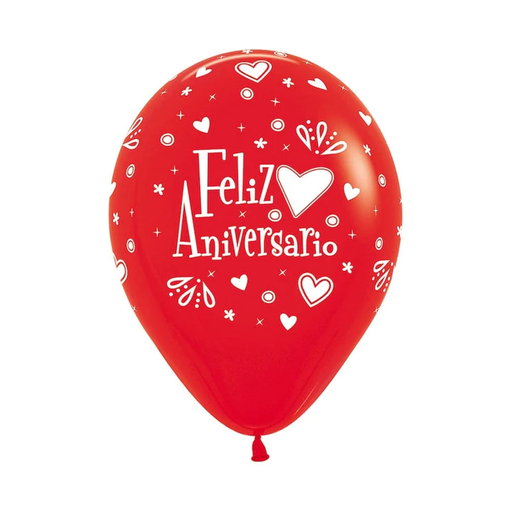 [GLOBOS] R-12 INF FELIZ ANIVERSARIO F ROJO