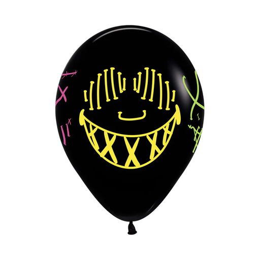 [GLOBOS] R-12 INF MASCARAS NEON F NEGRO