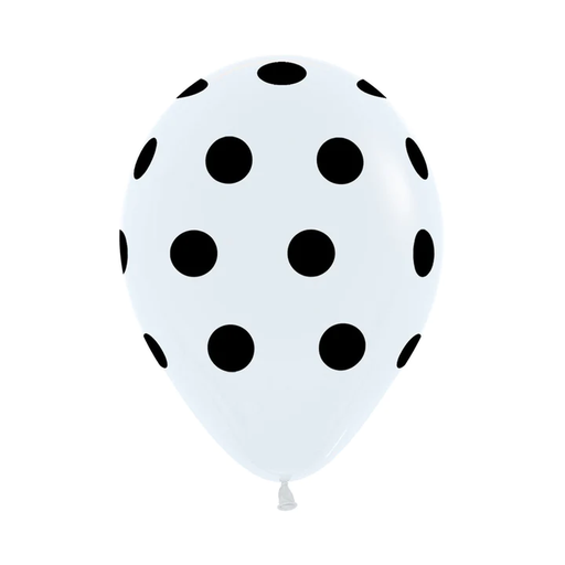 [GLOBOS] R-12 INF POLKA NEGRO F BLANCO