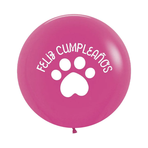 [GLOBOS] R-24 IMP FC HUELLITAS NIÑA F FUCSIA