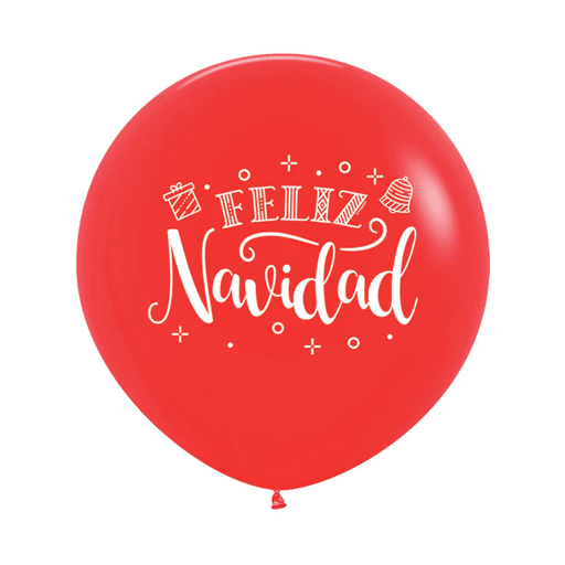 [GLOBOS] R-24 IMP FELIZ NAVIDAD F ROJO