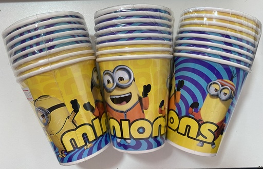 VASO PAPEL MINIONS X 8 