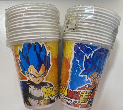 VASO PLASTICO DRAGON BALL X 12