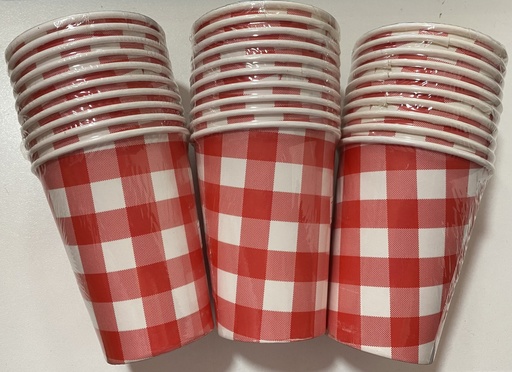 VASO PAPEL PICNIC ROJO X 10 